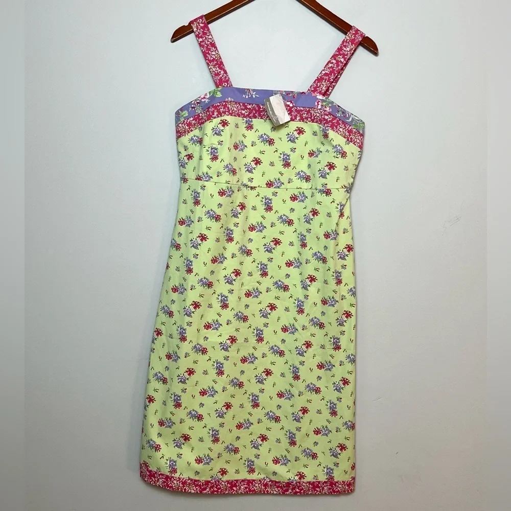 Hanna Andersson NEW Womens Floral l Tank Top Apron Dress Sz 10 Med